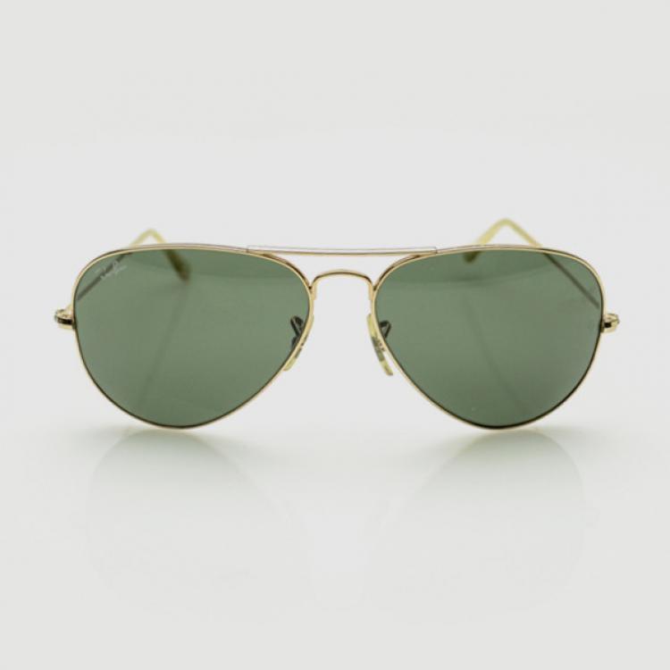 Pre Owned Ray-Ban Large Gold Rimmed Large 58 Aviators