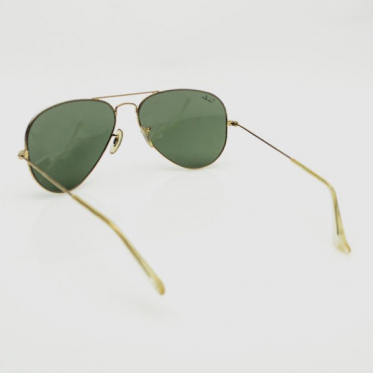 Pre Owned Ray-Ban Large Gold Rimmed Large 58 Aviators