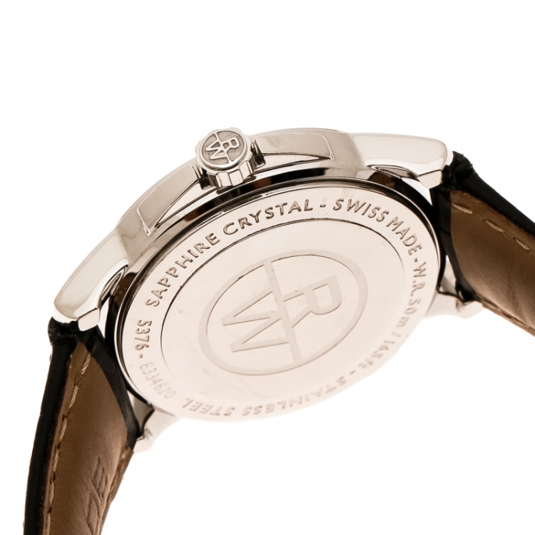 Pre Owned Raymond Weil White Stainless Steel Tradition 5376 Women's Wristwatch 26 mm