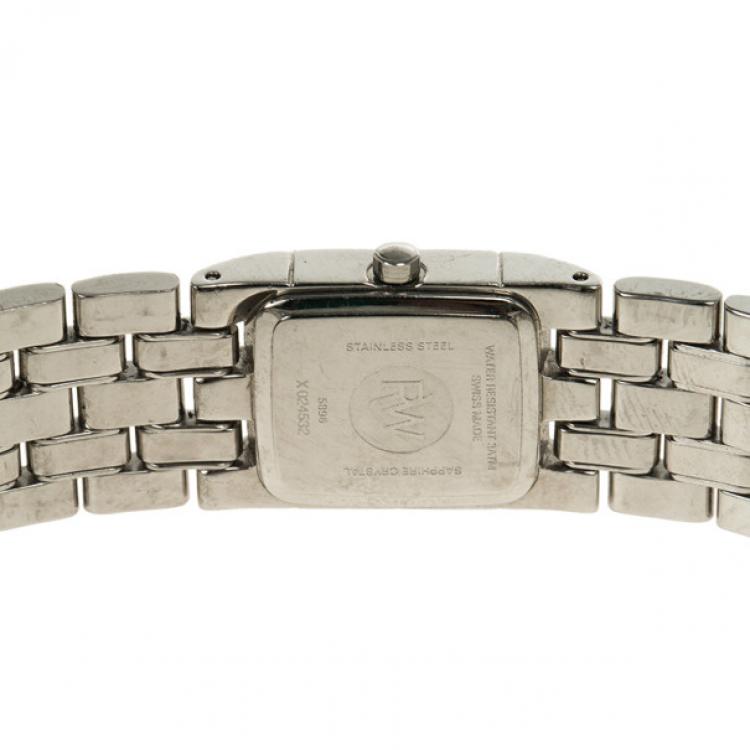Pre Owned Raymond Weil White Stainless Steel Tema Women's Wristwatch 18MM