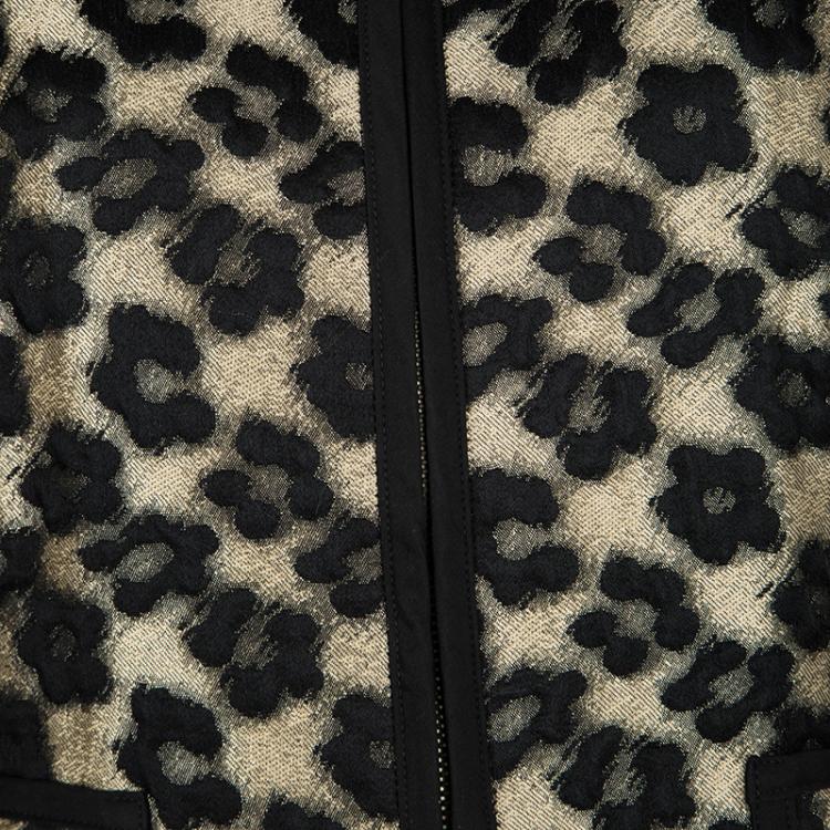 مملوكة مسبقًا Red Valentino Black Peplum Waist Detail Jacquard Taffeta Jacket XL