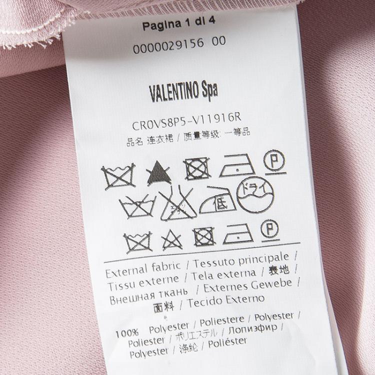 Pre Owned Red Valentino Tea Rose Pink Contrast Bow Detail Sleeveless Dress L