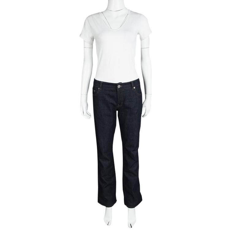 Pre Owned Red Valentino Indigo Dark Wash Denim Straight Fit Jeans L
