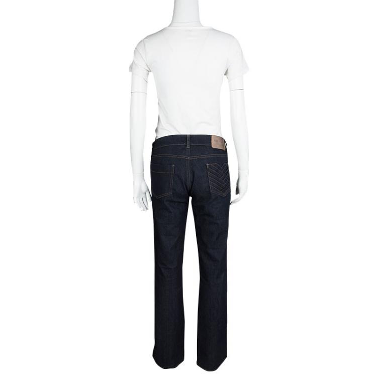 Pre Owned Red Valentino Indigo Dark Wash Denim Straight Fit Jeans L