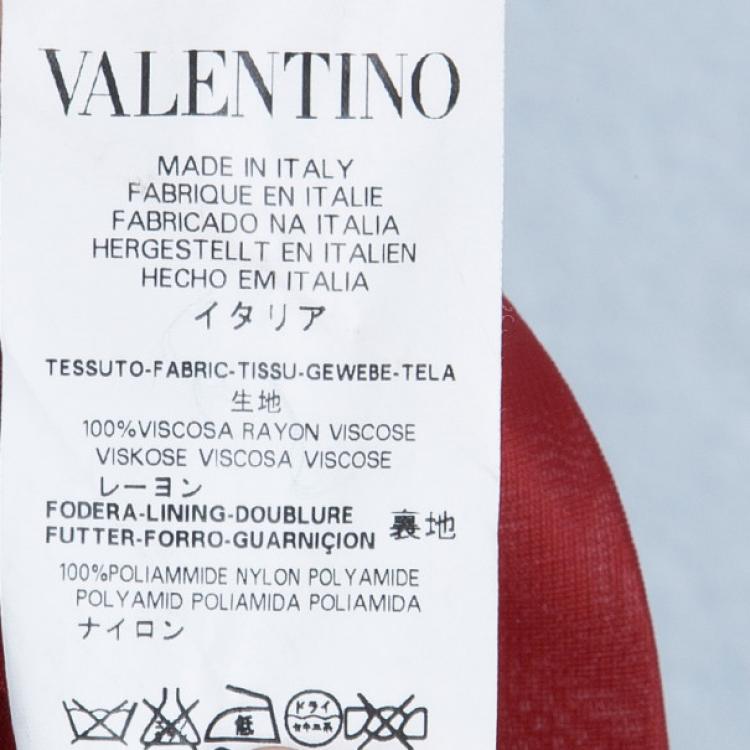 Pre Owned Red Valentino Red Off-Shoulder Dress S