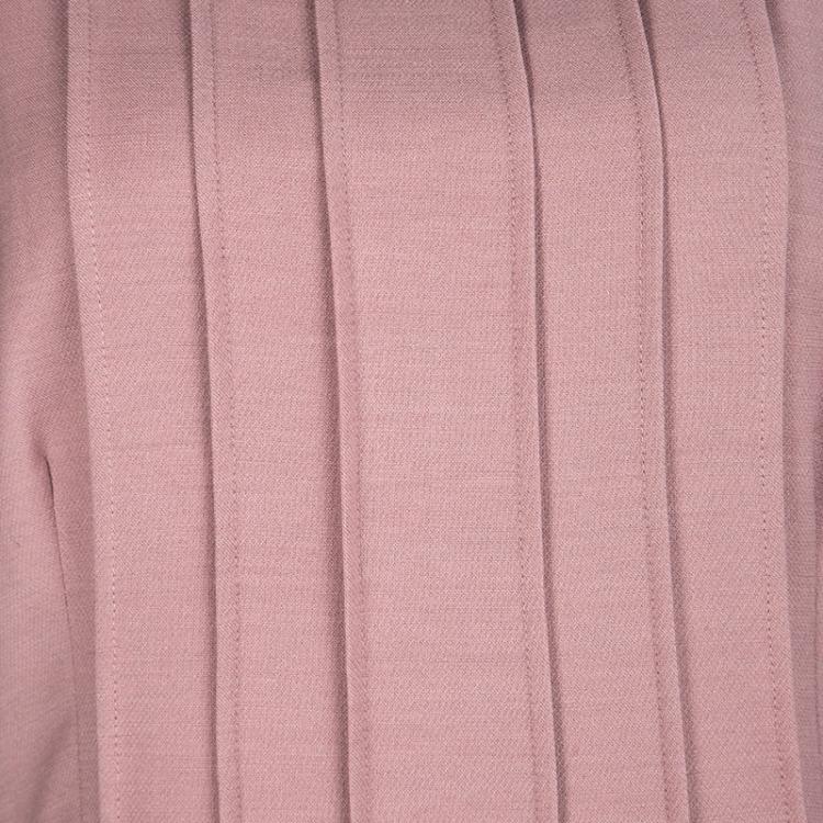 Pre Owned RED Valentino Dull Pink Pleat Detail Sleeveless Dress M