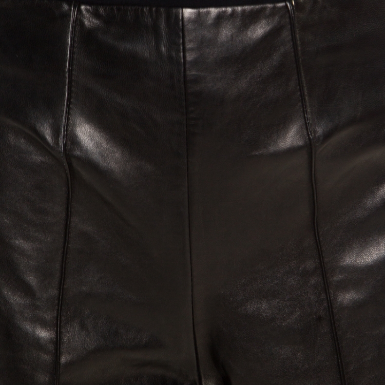 Pre Owned RED Valentino Black Lambskin Leather Culottes S