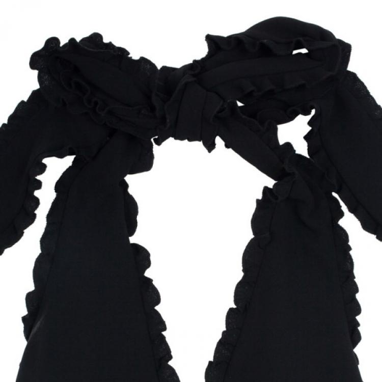 Pre Owned RED Valentino Frill Black Dress M