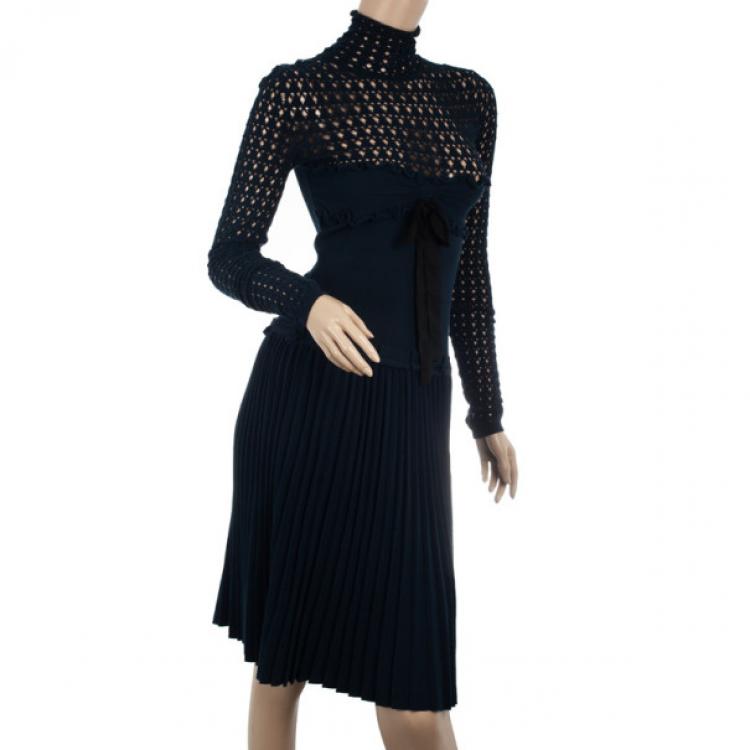 Pre Owned RED Valentino Mixed Knit Dress L