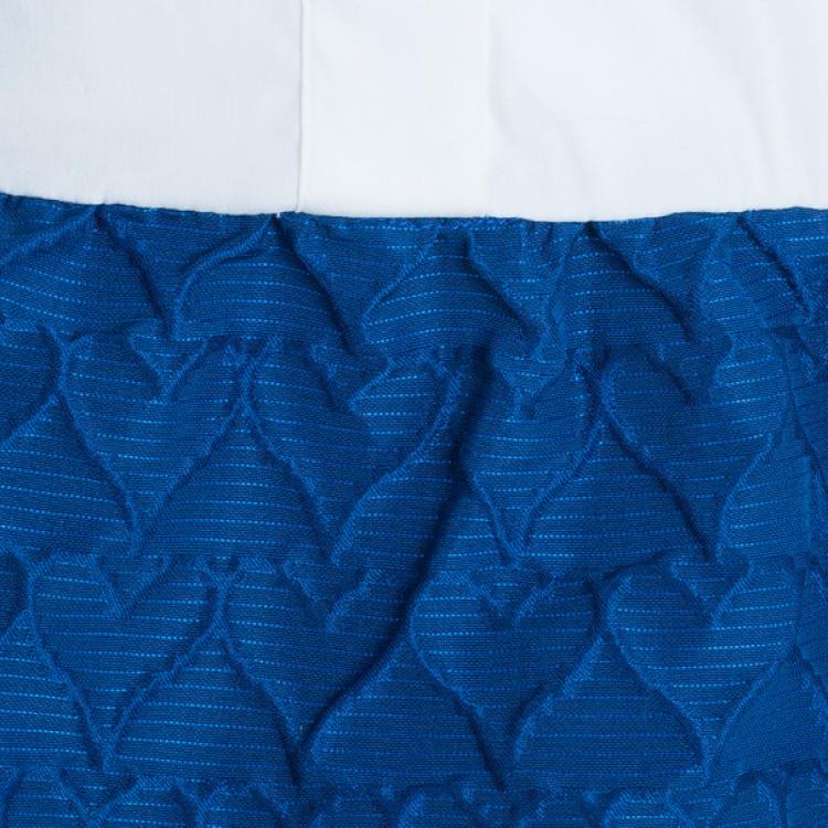 Pre Owned RED Valentino Colorblock Textured Maxi Dress M