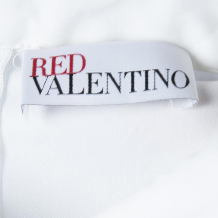 Pre Owned RED Valentino Colorblock Textured Maxi Dress M