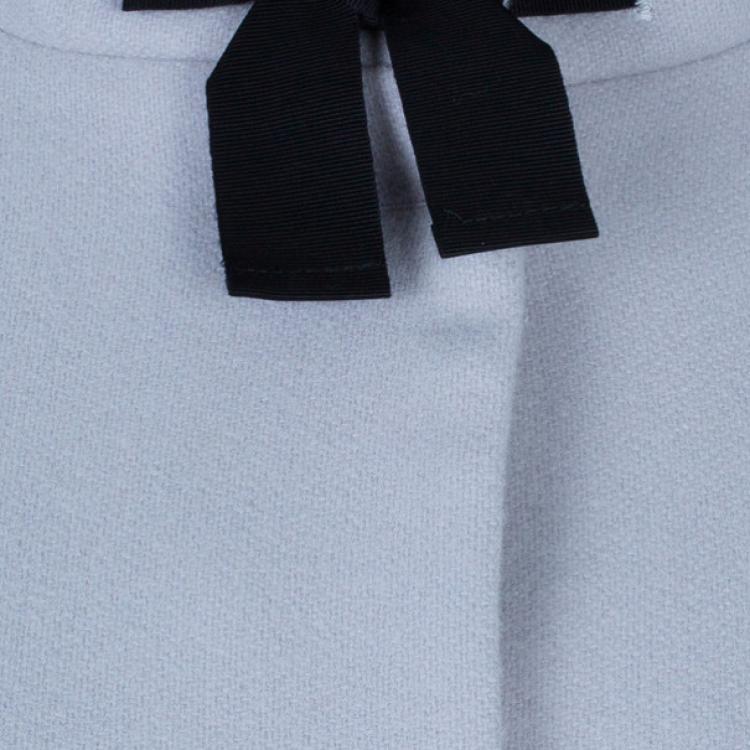 Pre Owned RED Valentino Grey Bow Detail Coat S