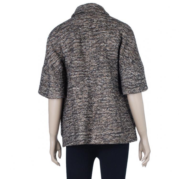 Pre Owned RED Valentino Brown Tweed Short Jacket M