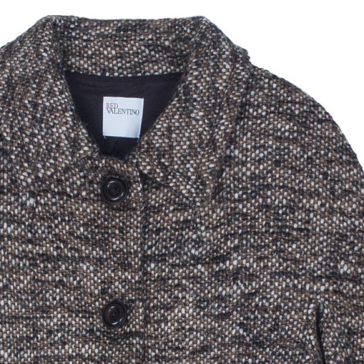 Pre Owned RED Valentino Brown Tweed Short Jacket M