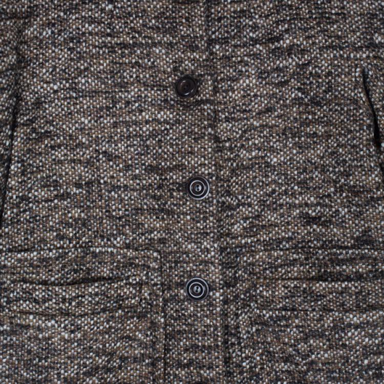 Pre Owned RED Valentino Brown Tweed Short Jacket M