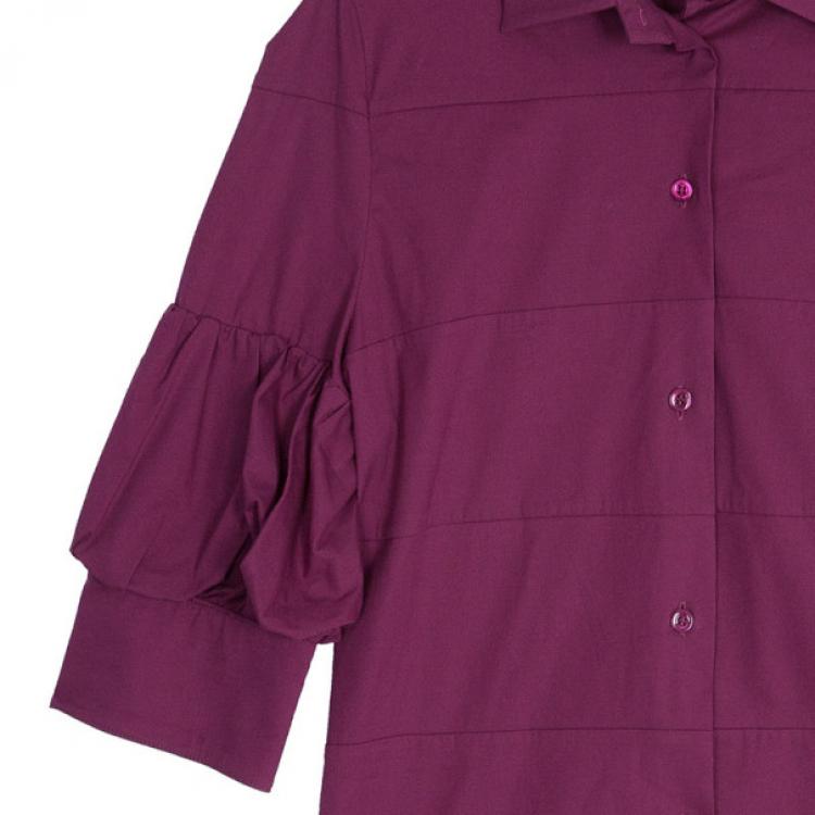 Pre Owned Red Valentino Fuschia Short Sleeve Shirt M