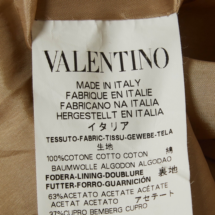 مملوكة مسبقًا RED Valentino Beige Gabardine Double Breasted Coat S