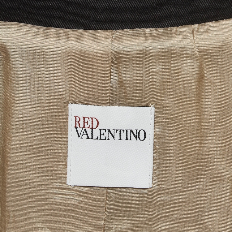 مملوكة مسبقًا RED Valentino Beige Gabardine Double Breasted Coat S