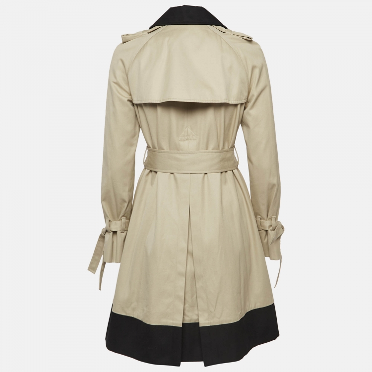 مملوكة مسبقًا RED Valentino Beige Gabardine Double Breasted Coat S