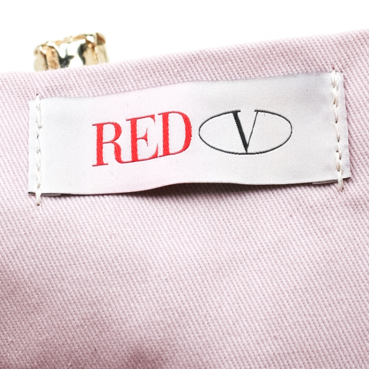 Pre Owned RED Valentino Multicolor Striped Bow Fabric Frame Satchel