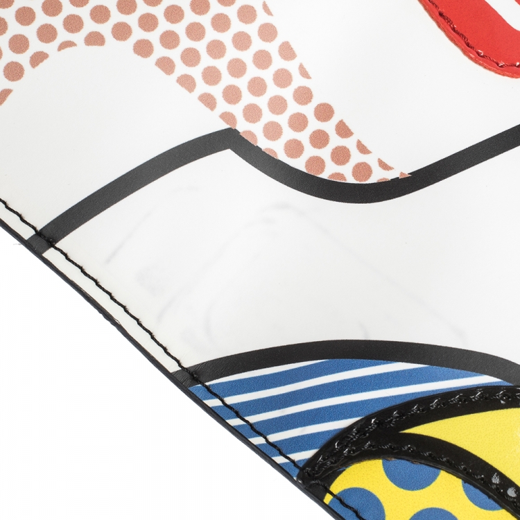 Pre Owned RED Valentino Multicolor Snow White Leather Clutch