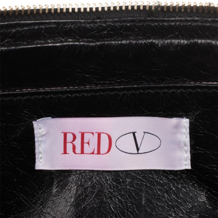 Pre Owned RED Valentino Purple Leather & Tweed Small Shoulder Bag