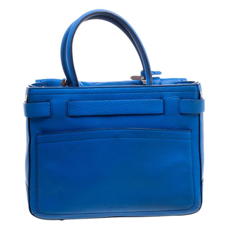 Pre Owned Reed Krakoff Rosewood Blue Leather Boxer Tote