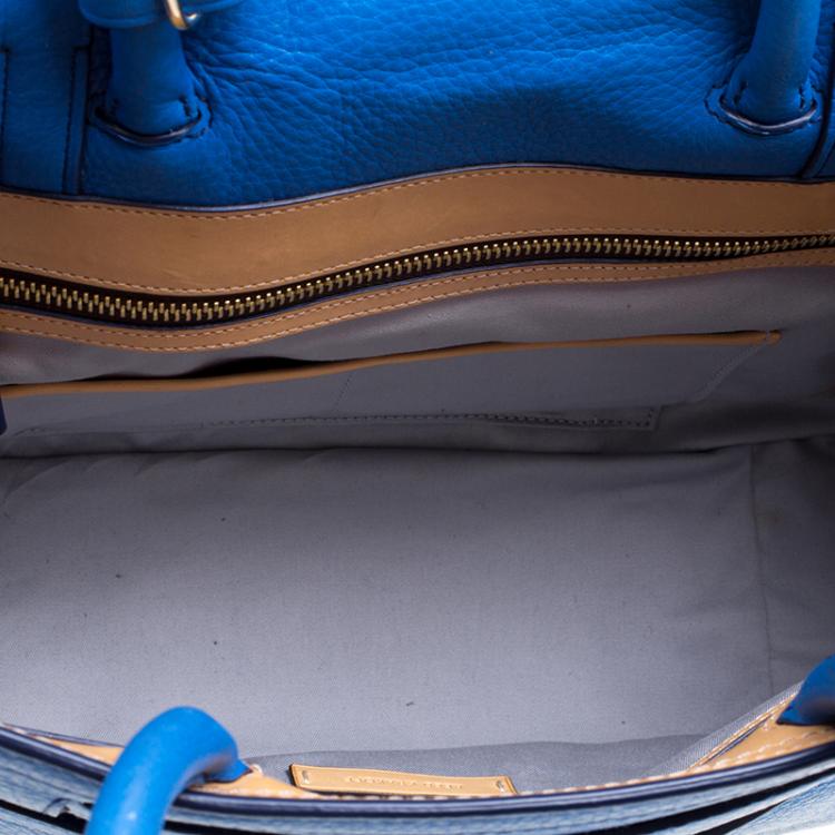Pre Owned Reed Krakoff Rosewood Blue Leather Boxer Tote