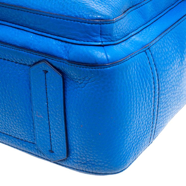 Pre Owned Reed Krakoff Rosewood Blue Leather Boxer Tote