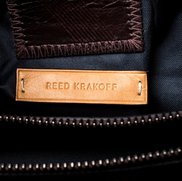 Pre Owned Reed Krakoff Multicolor Leather Gator Boxer II Duffle Bag