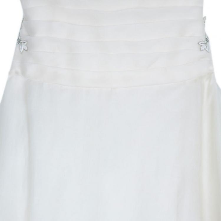 مملوكة مسبقًا Reem Acra Satin Organza Wedding Dress M