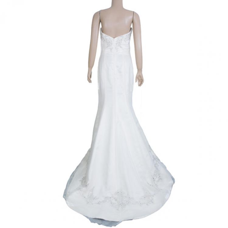 Pre Owned Reem Acra Gown Like No Other Wedding Dress M
