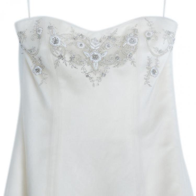 Pre Owned Reem Acra Gown Like No Other Wedding Dress M