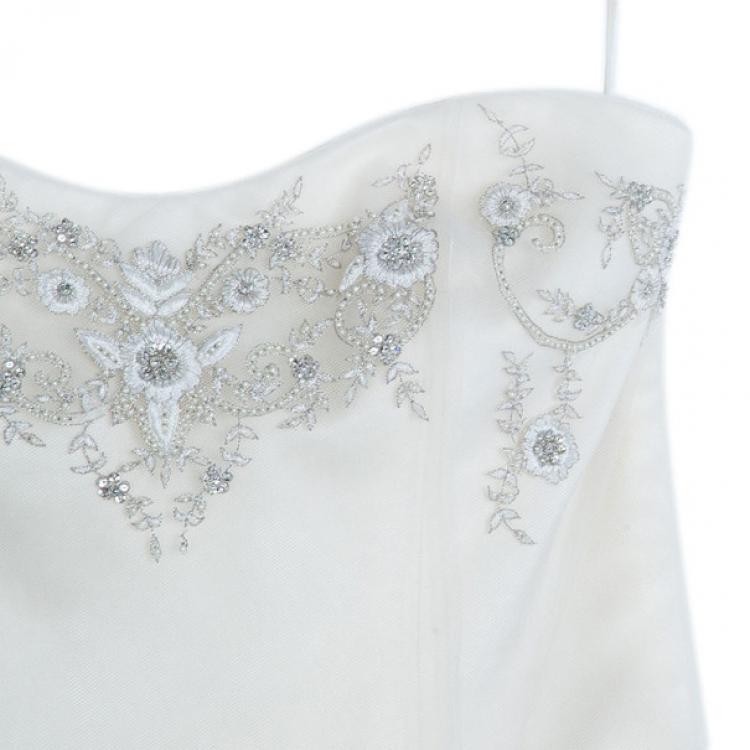 Pre Owned Reem Acra Gown Like No Other Wedding Dress M