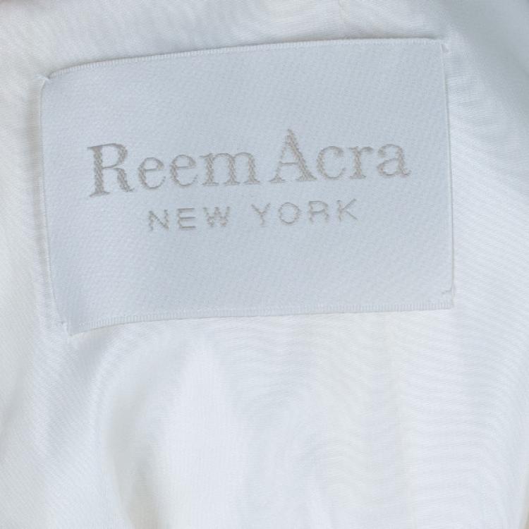 Pre Owned Reem Acra Harmony Embellished Wedding Dress M