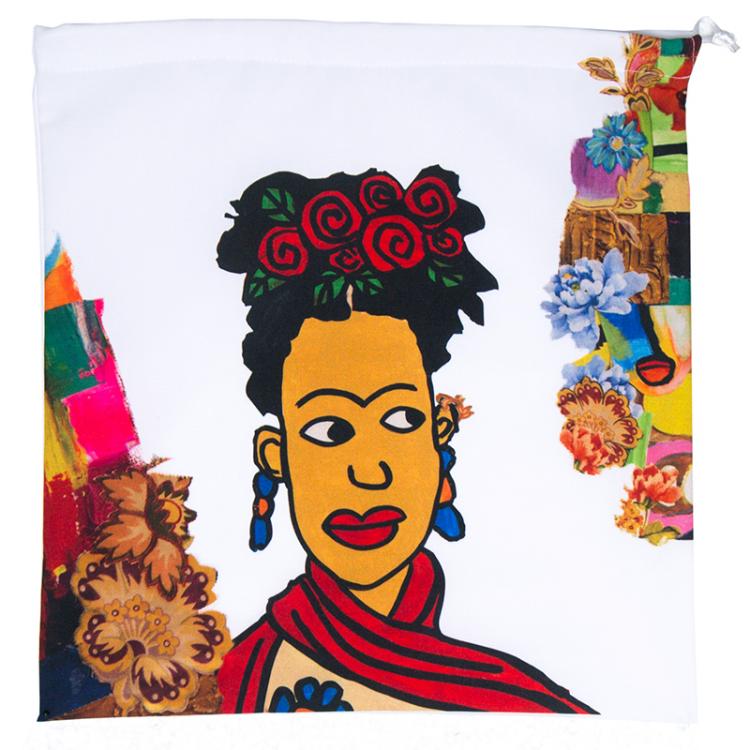Pre Owned Mahaweb Frida Kahlo Design Limited Edition Shoe Box & Dust Bag for Rene Caovilla 