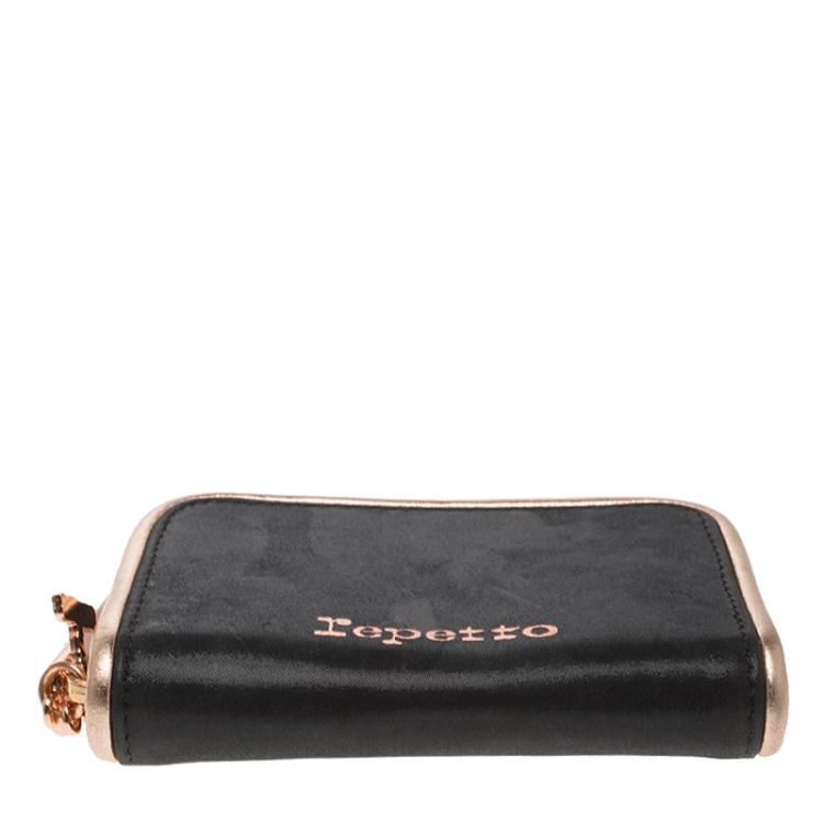 Pre Owned Repetto Black Leather Plie Wallet