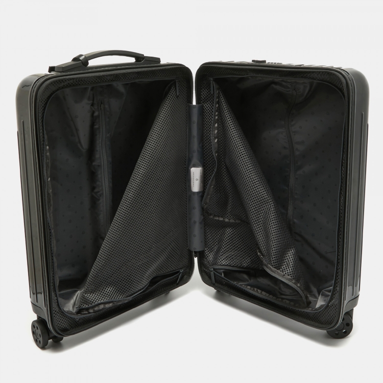 Pre Owned Rimowa Black Polycarbonate Essential Cabin Luggage 45