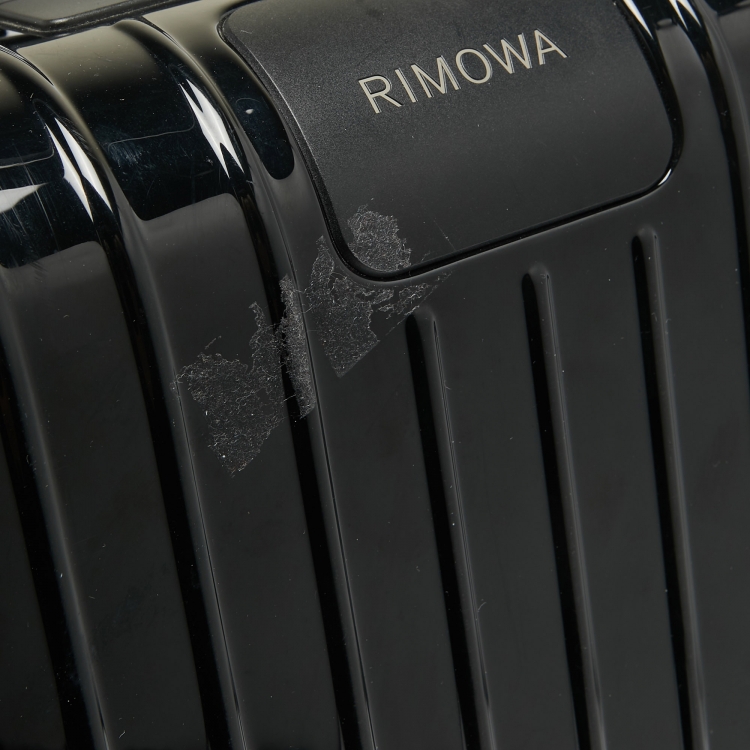 Pre Owned Rimowa Black Polycarbonate Essential Cabin Luggage 45