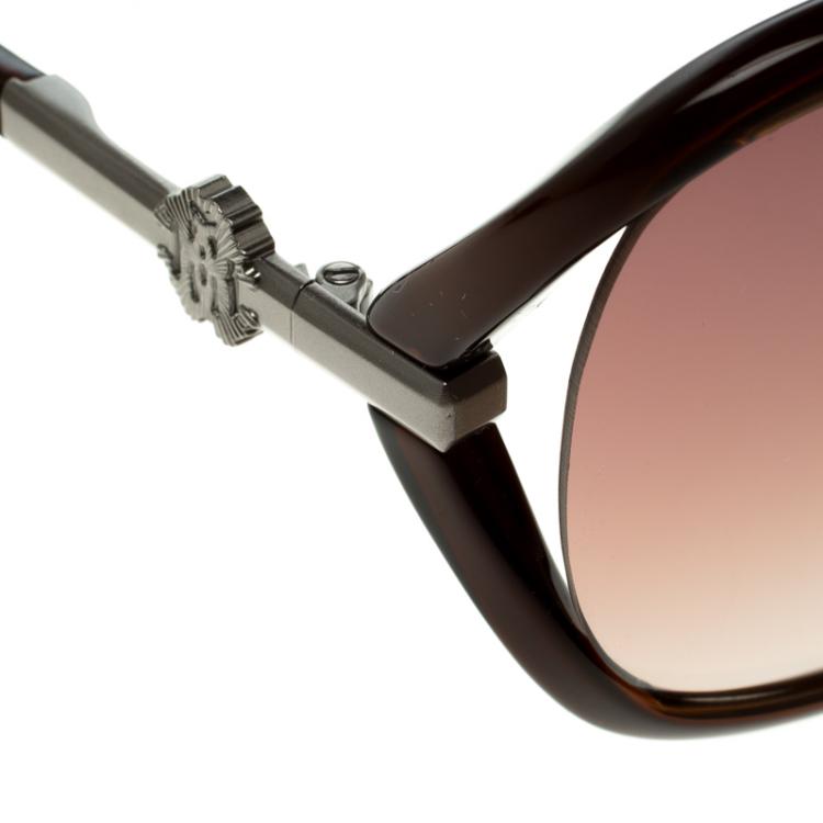 Pre Owned Roberto Cavalli Brown 591S Edera Square Sunglasses