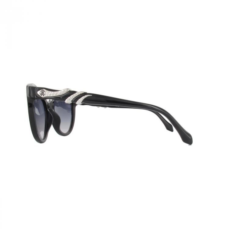 Pre Owned Roberto Cavalli Black RC878S Wayfarer Sunglasses