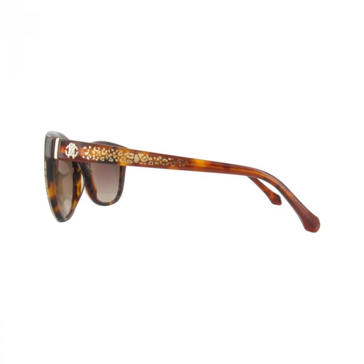 Pre Owned Roberto Cavalli Dark Havana/Brown RC991S Wayfarer Sunglasses