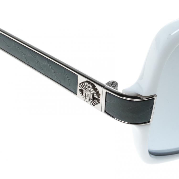 Pre Owned Roberto Cavalli White/Grey Gradient Albizia 648S Oversize Square Sunglasses