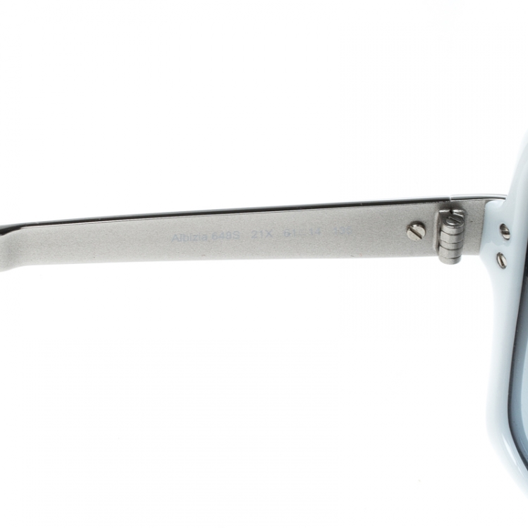 Pre Owned Roberto Cavalli White/Grey Gradient Albizia 648S Oversize Square Sunglasses