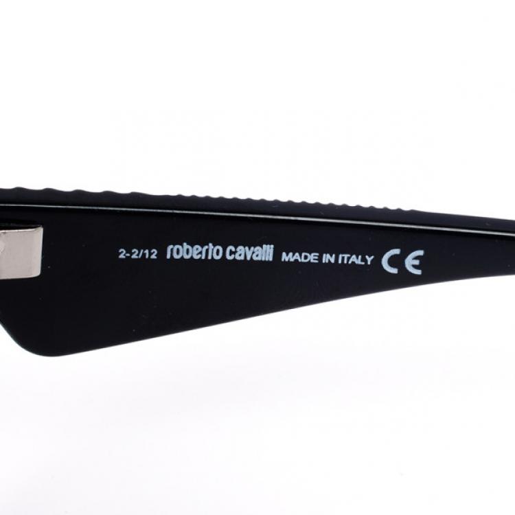 Pre Owned Roberto Cavalli Black &amp; Blue Oval Ihuru Womens Sunglasses