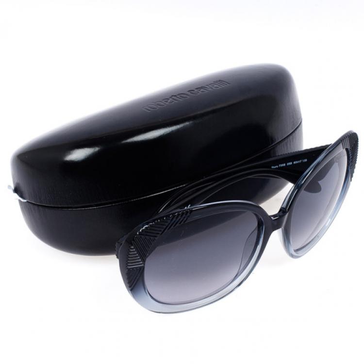Pre Owned Roberto Cavalli Black &amp; Blue Oval Ihuru Womens Sunglasses
