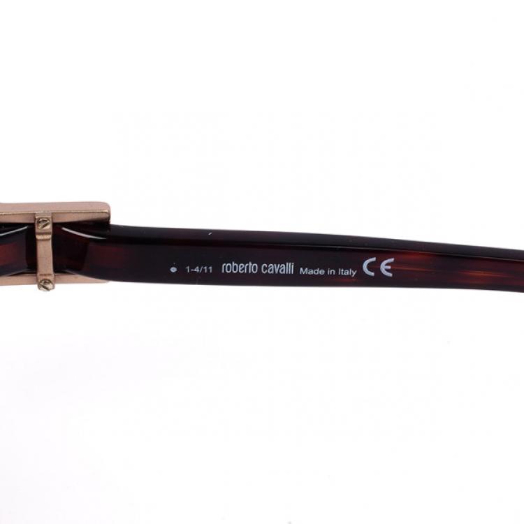 Pre Owned Roberto Cavalli Tortoise Frame Pioppo Oversized Womens Sunglasses