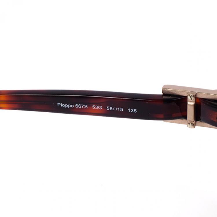 Pre Owned Roberto Cavalli Tortoise Frame Pioppo Oversized Womens Sunglasses