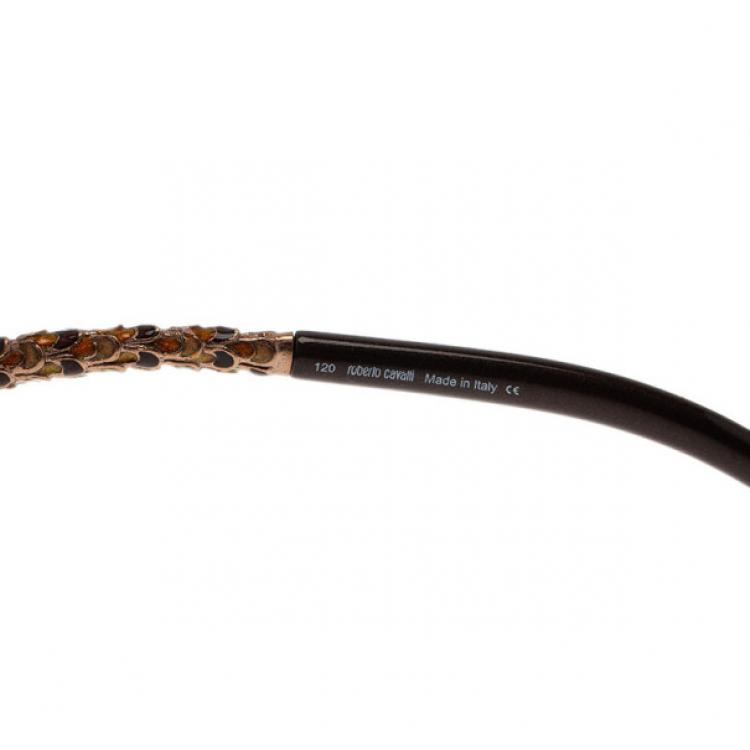 Pre Owned Roberto Cavalli Gold Morganite Sunglasses