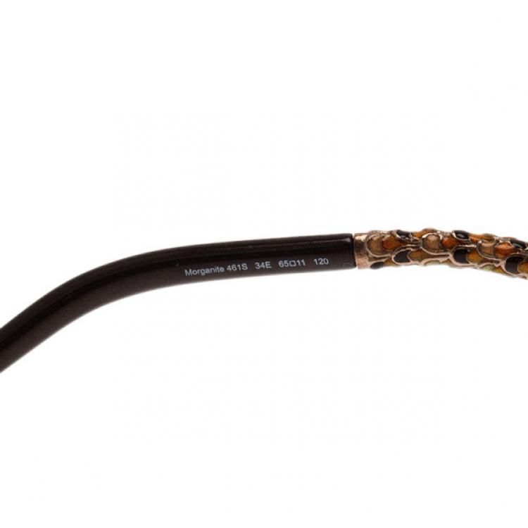 Pre Owned Roberto Cavalli Gold Morganite Sunglasses